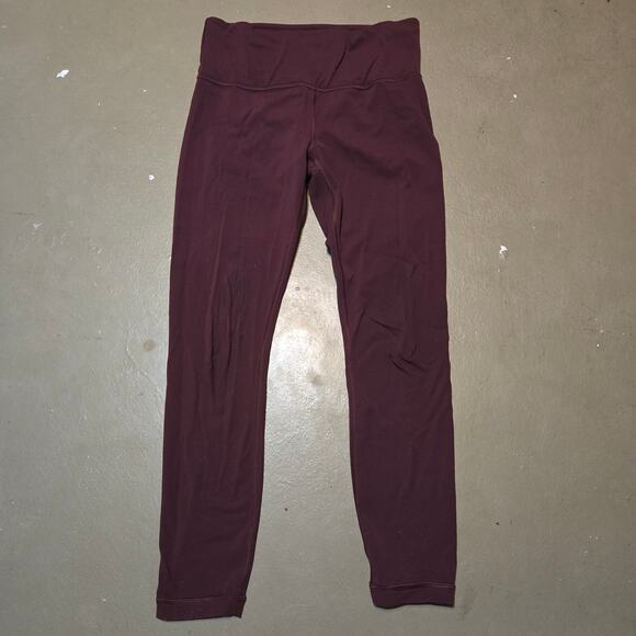 Athleta High‎ Rise Elation 7/8 Tight Leggings in Antique Burgundy Size Small - Picture 1 of 5
